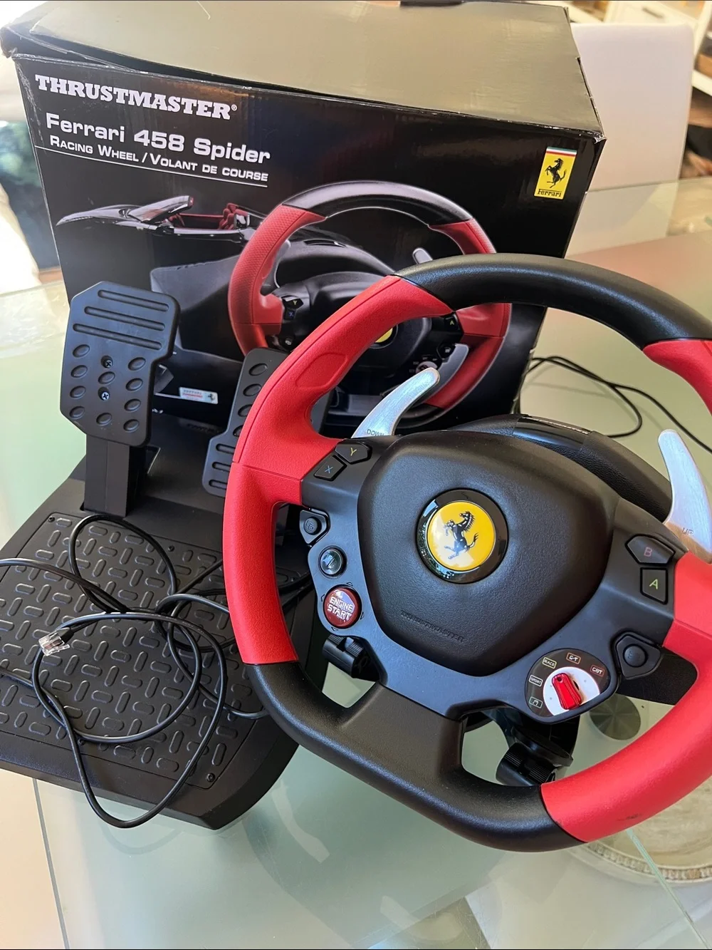 Ferrari 458 Spider Racing Wheel - Black & Red